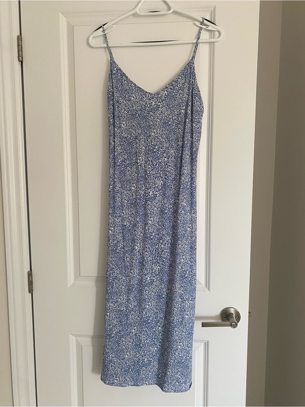 Dynamite Blue Floral Midi Slip Dress